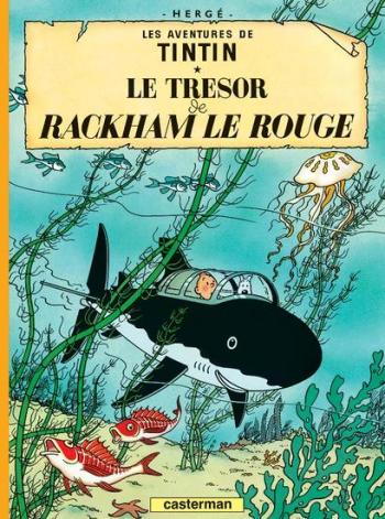 Couverture de l'album Les Aventures de Tintin (Petit format) - 12. Le Trésor de Rackham le Rouge
