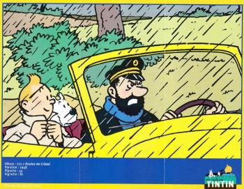 Couverture de l'album Tintin (En voiture) - 12. Le cabriolet du Capitaine Haddock des sept boules de cristal
