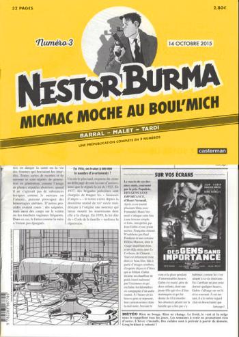Couverture de l'album Nestor Burma - Micmac moche au Boul'Mich (Journal) - 3. Micmac moche au Boul'Mich - Numéro 3
