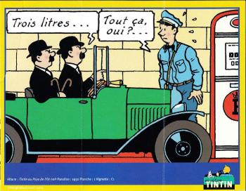 Couverture de l'album Tintin (En voiture) - 17. La Citroën Torpedo des Dupondt de Tintin au pays de l'or noir