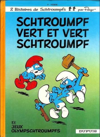 Couverture de l'album Les Schtroumpfs - 9. Schtroumpf vert et vert Schtroumpf