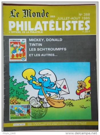 Couverture de l'album Les Schtroumpfs (Divers) - HS. Le monde des philatélistes - Mickey, Donald, Tintin, les Schtroumpfs et les autres...
