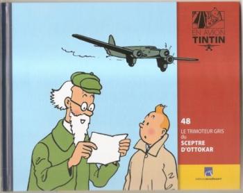 Couverture de l'album En avion Tintin - 48. Le Trimoteur gris du Spectre d'Ottokar