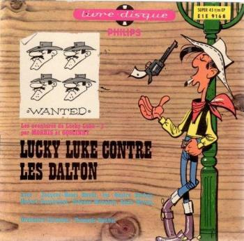 Couverture de l'album Lucky Luke (Livre-disque) - HS. Lucky Luke contre les Dalton - 45 T