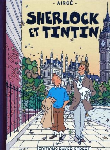 Couverture de l'album Tintin (Pastiches, parodies et pirates) - HS. Sherlock et Tintin