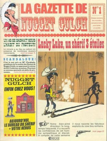 Couverture de l'album Lucky Luke (La Gazette de Nugget Gulch) - 1. Lucky Luke, un shérif 3 étoiles