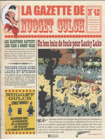 Couverture de l'album Lucky Luke (La Gazette de Nugget Gulch) - 42. Un bon bain de foule pour Lucky Luke