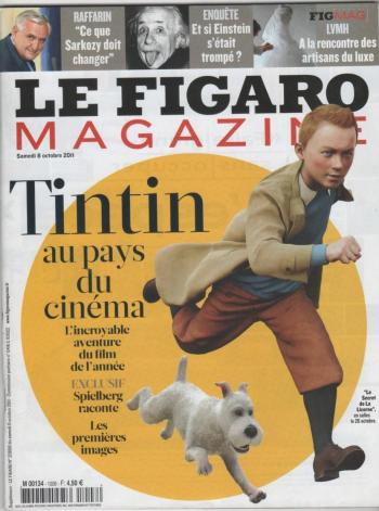 Couverture de l'album Tintin (Divers et HS) - HS. Tintin au pays du cinéma - Le Figaro magazine