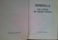 Extrait 1 de l'album Barbarella - 2. Les Coléres du mange minutes