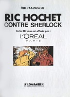 Extrait 1 de l'album Ric Hochet - 44. Ric Hochet Contre Sherlock