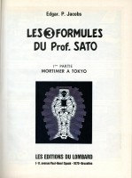 Extrait 1 de l'album Blake et Mortimer (Dargaud et Le Lombard) - 10. Les 3 Formules du prof. Sato I - Mortimer à Tokyo
