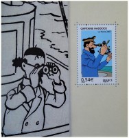 Extrait 1 de l'album Tintin (Divers et HS) - HS. Le timbre voyage avec Tintin