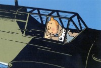 Extrait 1 de l'album En avion Tintin - HS. 8 cartes postales Tintin