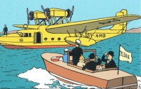 Extrait 2 de l'album En avion Tintin - HS. 8 cartes postales Tintin
