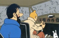 Extrait 3 de l'album En avion Tintin - HS. 8 cartes postales Tintin
